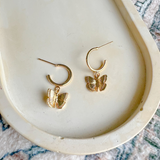 Gold-filled Butterfly Hoops