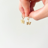 Gold-filled Butterfly Hoops