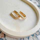 Gold-filled Rectangle Hoops
