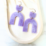 Quartz Ella Earrings- Amethyst