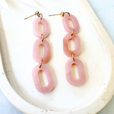 Quartz Maggie Earrings- Rose