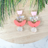 Holiday Snowflake Clementine Earrings