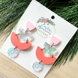 Holiday Snowflake Clementine Earrings