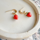 Gold-filled Strawberry Hoops