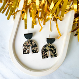 Glitter Party Claire Earrings- Black