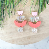 Holiday '22- Snowflake Clementine Earrings